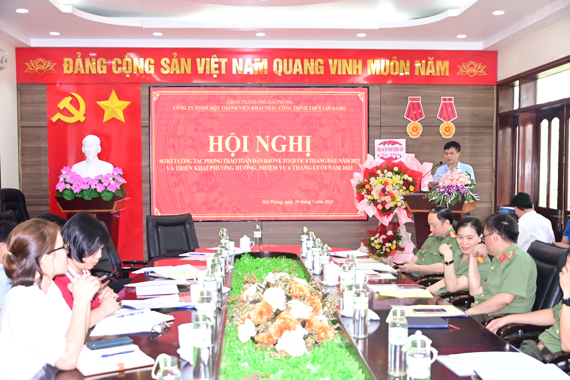 Công ty TNHH MTV Khai thác công trình thủy lợi Đa Độ: Sơ kết phong trào toàn dân bảo vệ an ninh Tổ quốc 6 tháng đầu, triển khai nhiệm vụ 6 tháng cuối năm 2023